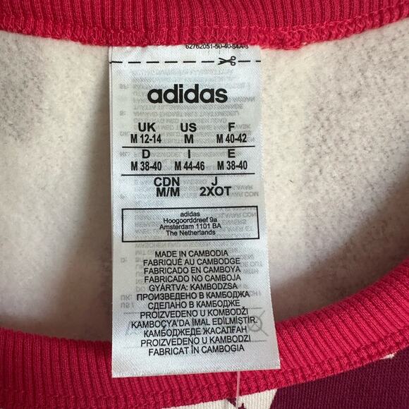 NWT adidas x Zoe Saldana Collection Sweatshirt Pullover Berry White - Picture 4 of 6